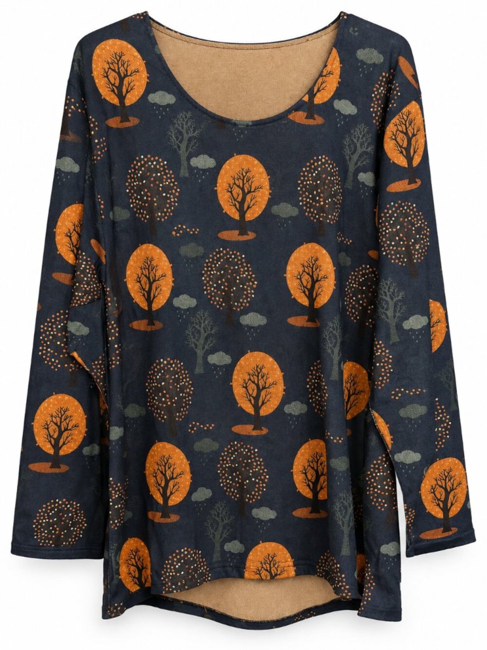 Yak & Yeti Tree Print Long Sleeve Top